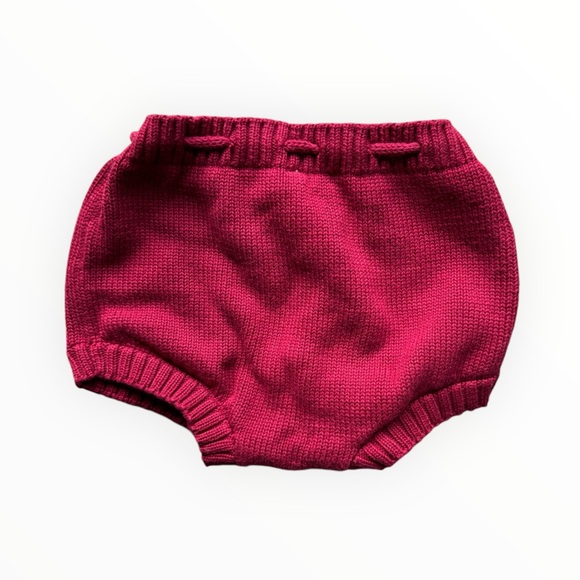 Red burgundy wild wawa knitted bloomers 3/4 - Picture 2 of 2